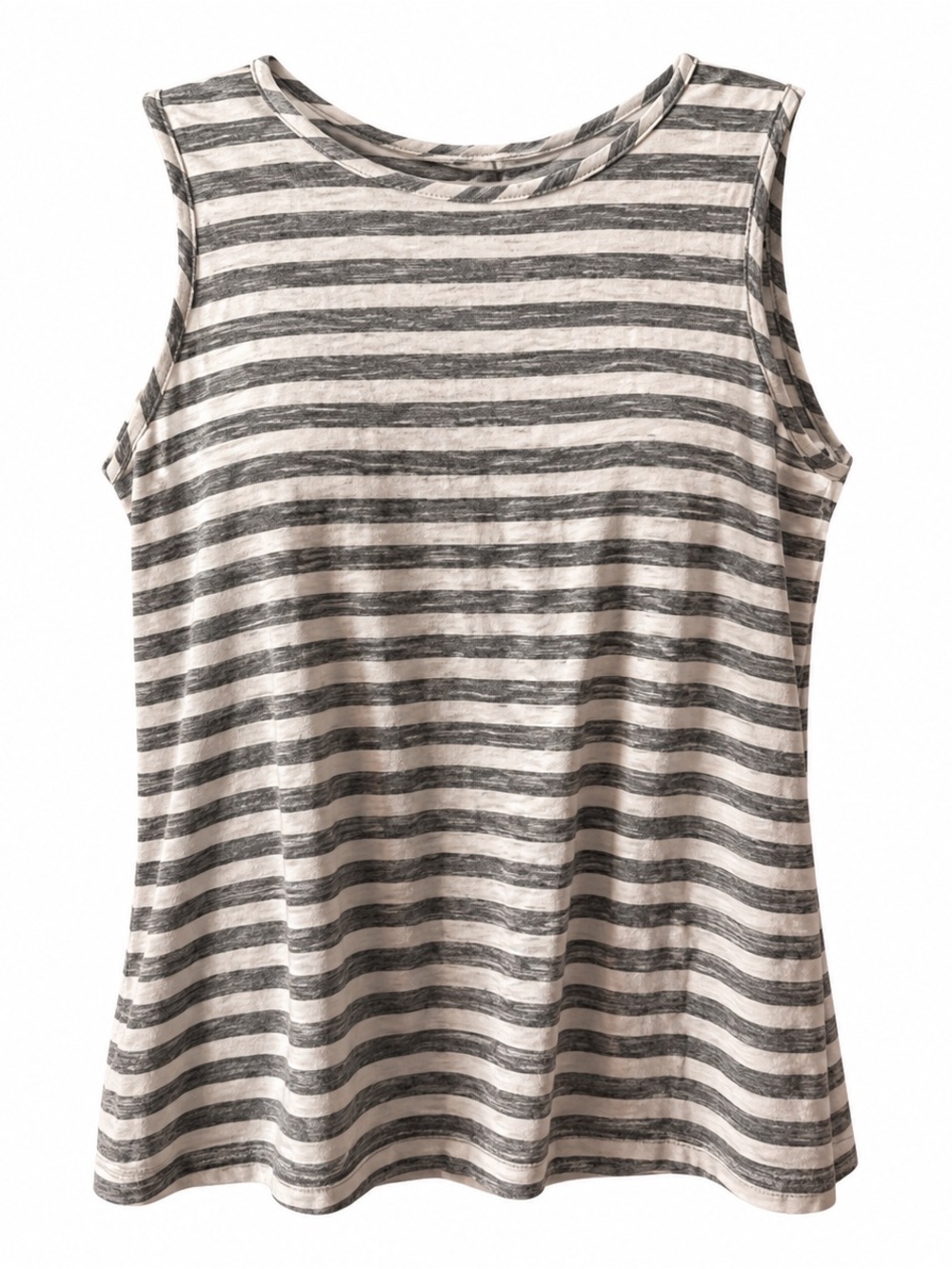 Athleta Gray White Striped Sleeveless Tank Top Size Small Casual Athleisure